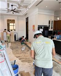 Thi công cải tạo căn hộ Tân Hoàng Minh 298 Võ Chí Công – Chít mạch Tebond Epoxy cao cấp