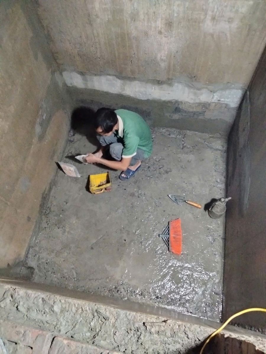 chống thấm hố pít thang máy
